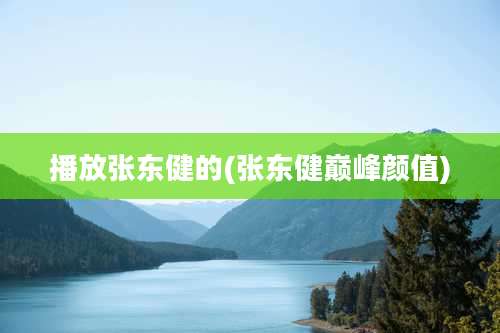 播放张东健的(张东健巅峰颜值)