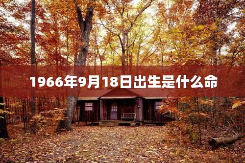1966年9月18日出生是什么命