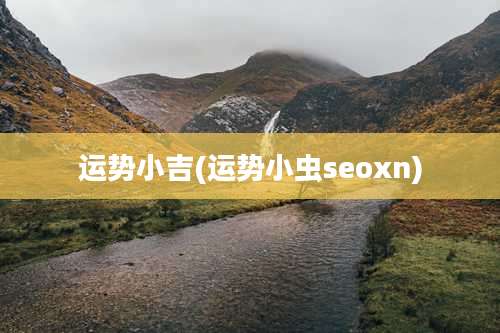 运势小吉(运势小虫seoxn)