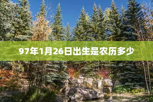 97年1月26日出生是农历多少