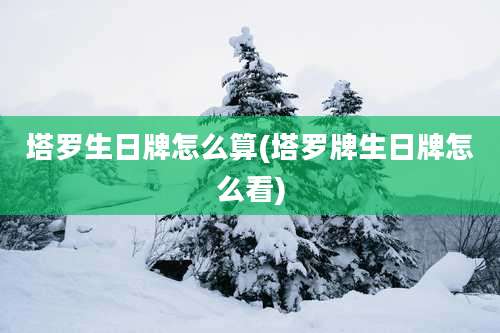 塔罗生日牌怎么算(塔罗牌生日牌怎么看)