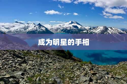 成为明星的手相