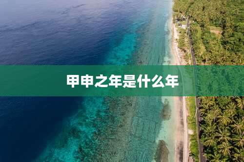 甲申之年是什么年