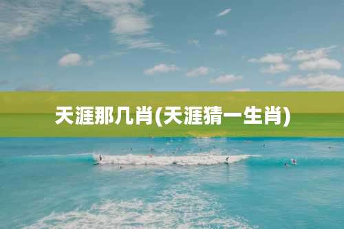 天涯那几肖(天涯猜一生肖)