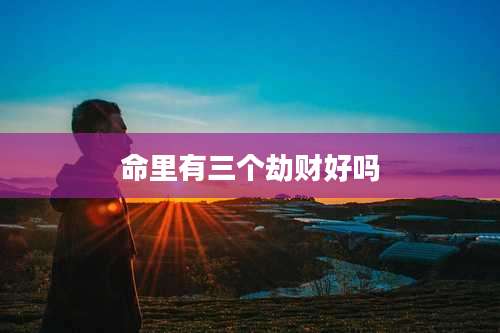 命里有三个劫财好吗