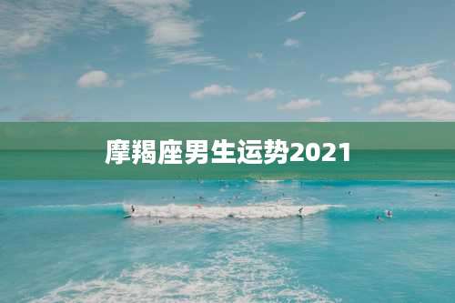 摩羯座男生运势2021