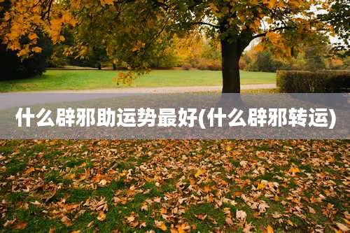 什么辟邪助运势最好(什么辟邪转运)