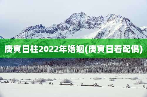庚寅日柱2022年婚姻(庚寅日看配偶)