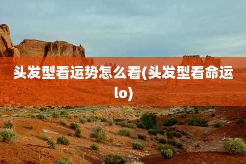 头发型看运势怎么看(头发型看命运lo)