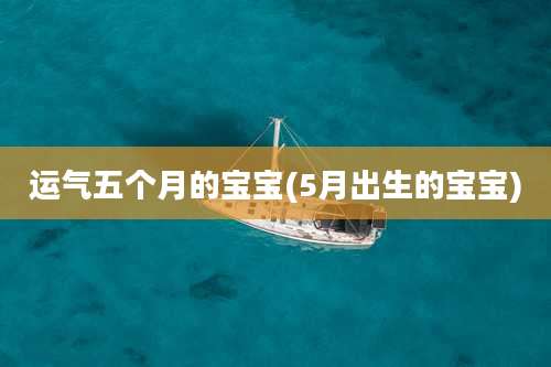 运气五个月的宝宝(5月出生的宝宝)