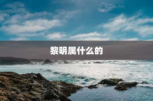 黎明属什么的