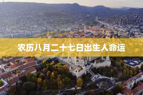 农历八月二十七日出生人命运