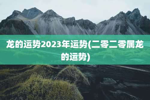 龙的运势2023年运势(二零二零属龙的运势)