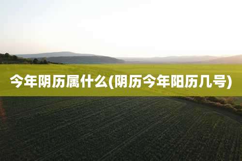 今年阴历属什么(阴历今年阳历几号)