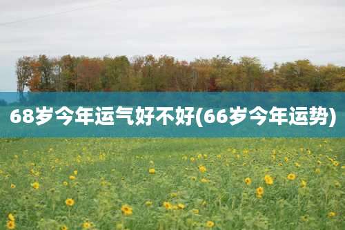 68岁今年运气好不好(66岁今年运势)