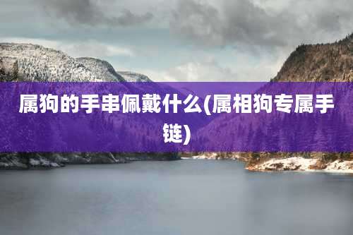 属狗的手串佩戴什么(属相狗专属手链)