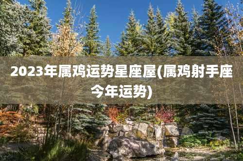 2023年属鸡运势星座屋(属鸡射手座今年运势)