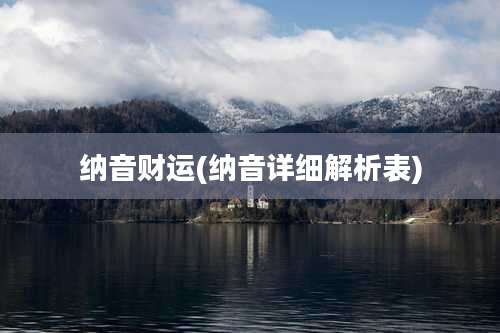 纳音财运(纳音详细解析表)