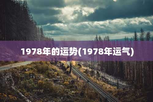 1978年的运势(1978年运气)