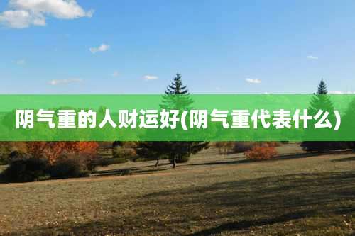 阴气重的人财运好(阴气重代表什么)