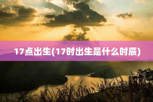 17点出生(17时出生是什么时辰)