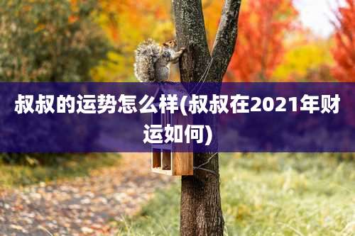 叔叔的运势怎么样(叔叔在2021年财运如何)