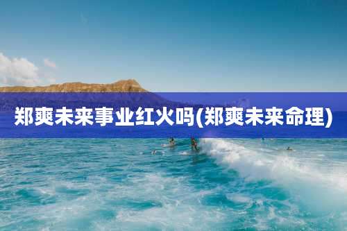 郑爽未来事业红火吗(郑爽未来命理)