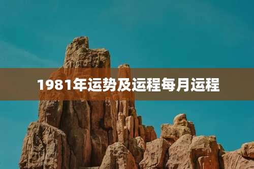 1981年运势及运程每月运程