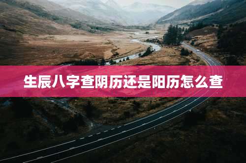 生辰八字查阴历还是阳历怎么查