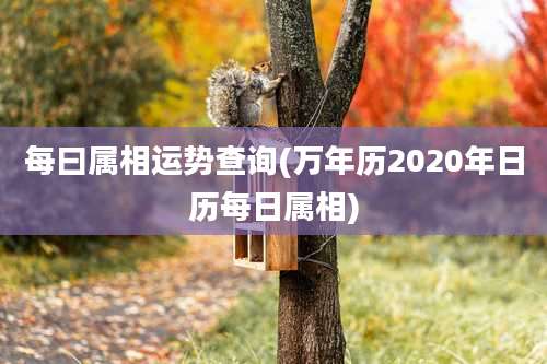 每曰属相运势查询(万年历2020年日历每日属相)