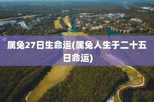 属兔27日生命运(属兔人生于二十五日命运)