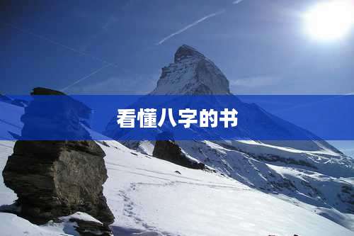 看懂八字的书