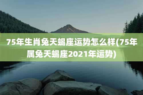 75年生肖兔天蝎座运势怎么样(75年属兔天蝎座2021年运势)
