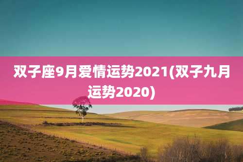 双子座9月爱情运势2021(双子九月运势2020)