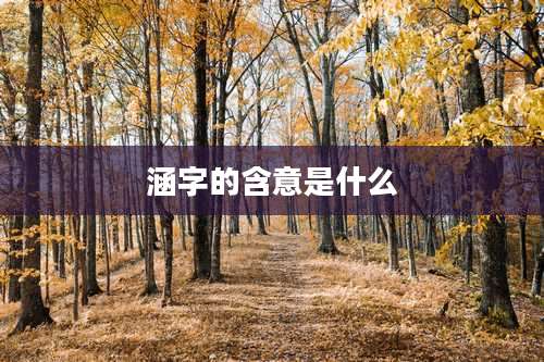 涵字的含意是什么