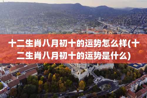 十二生肖八月初十的运势怎么样(十二生肖八月初十的运势是什么)