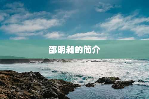 邵明昶的简介