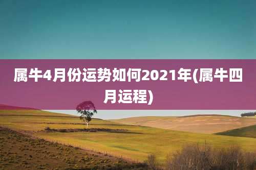 属牛4月份运势如何2021年(属牛四月运程)