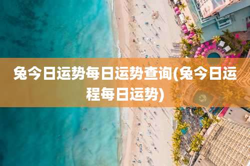 兔今日运势每日运势查询(兔今日运程每日运势)