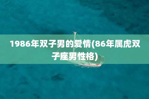 1986年双子男的爱情(86年属虎双子座男性格)