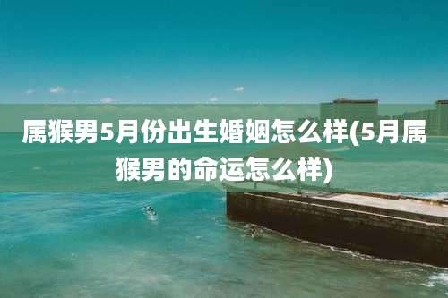 属猴男5月份出生婚姻怎么样(5月属猴男的命运怎么样)