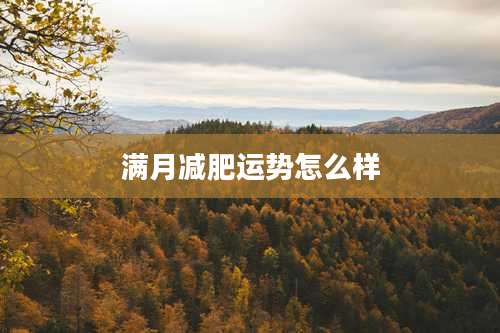 满月减肥运势怎么样