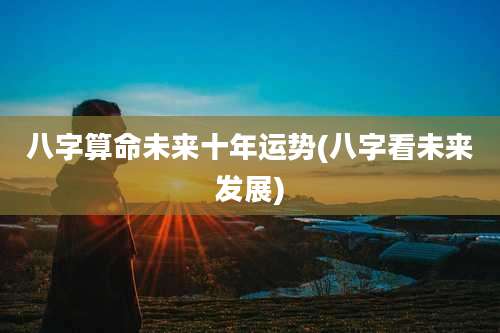 八字算命未来十年运势(八字看未来发展)