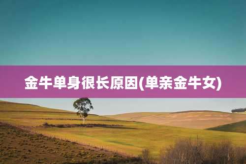 金牛单身很长原因(单亲金牛女)