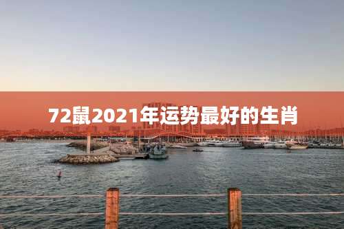 72鼠2021年运势最好的生肖