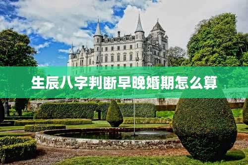 生辰八字判断早晚婚期怎么算