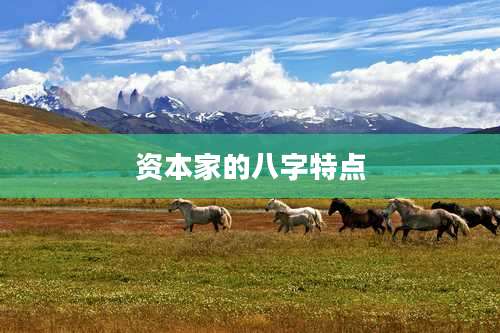 资本家的八字特点