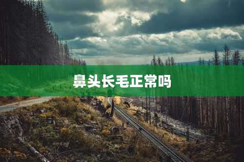 鼻头长毛正常吗