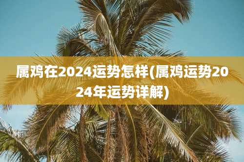 属鸡在2024运势怎样(属鸡运势2024年运势详解)