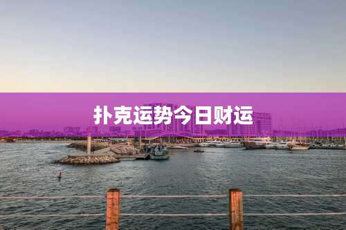 扑克运势今日财运